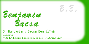 benjamin bacsa business card